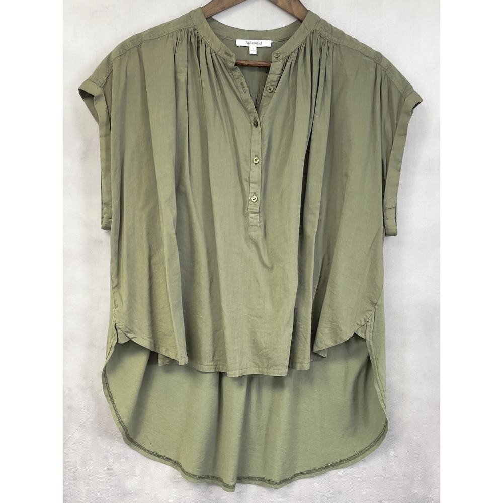 Splendid Sleeveless Top Women Small High Low Flowy Minimal Granola Girl Earthy